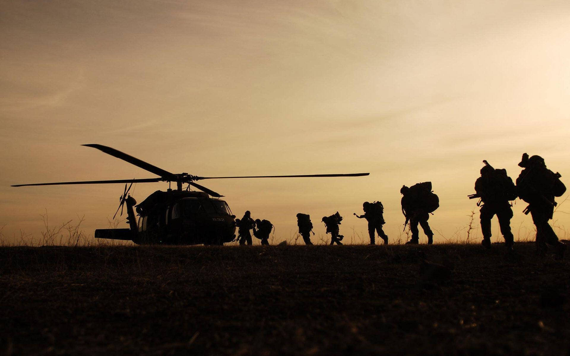 HD Military, soldiers, field, Full HD Desktop Wallpaper