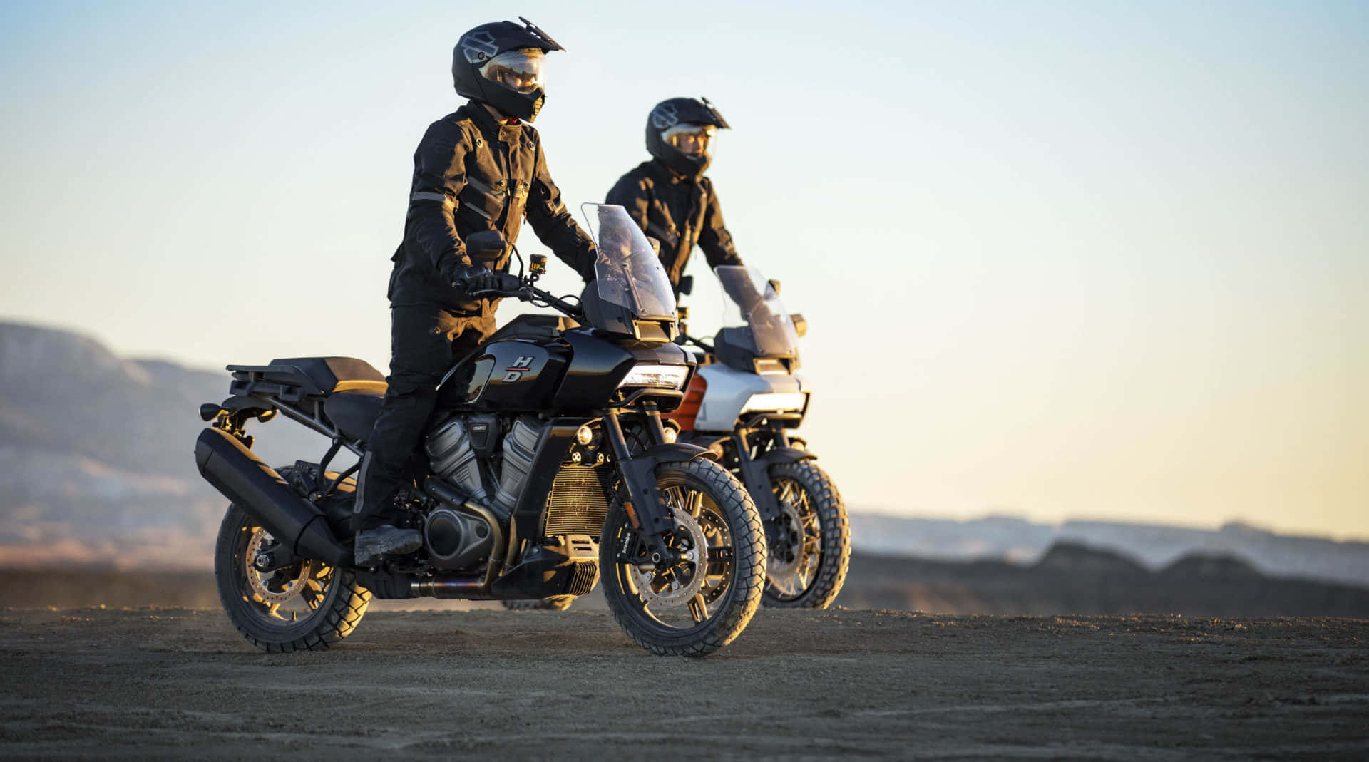 HD Motorcycle, rugged terrain, mountains, Full HD Desktop Wallpaper