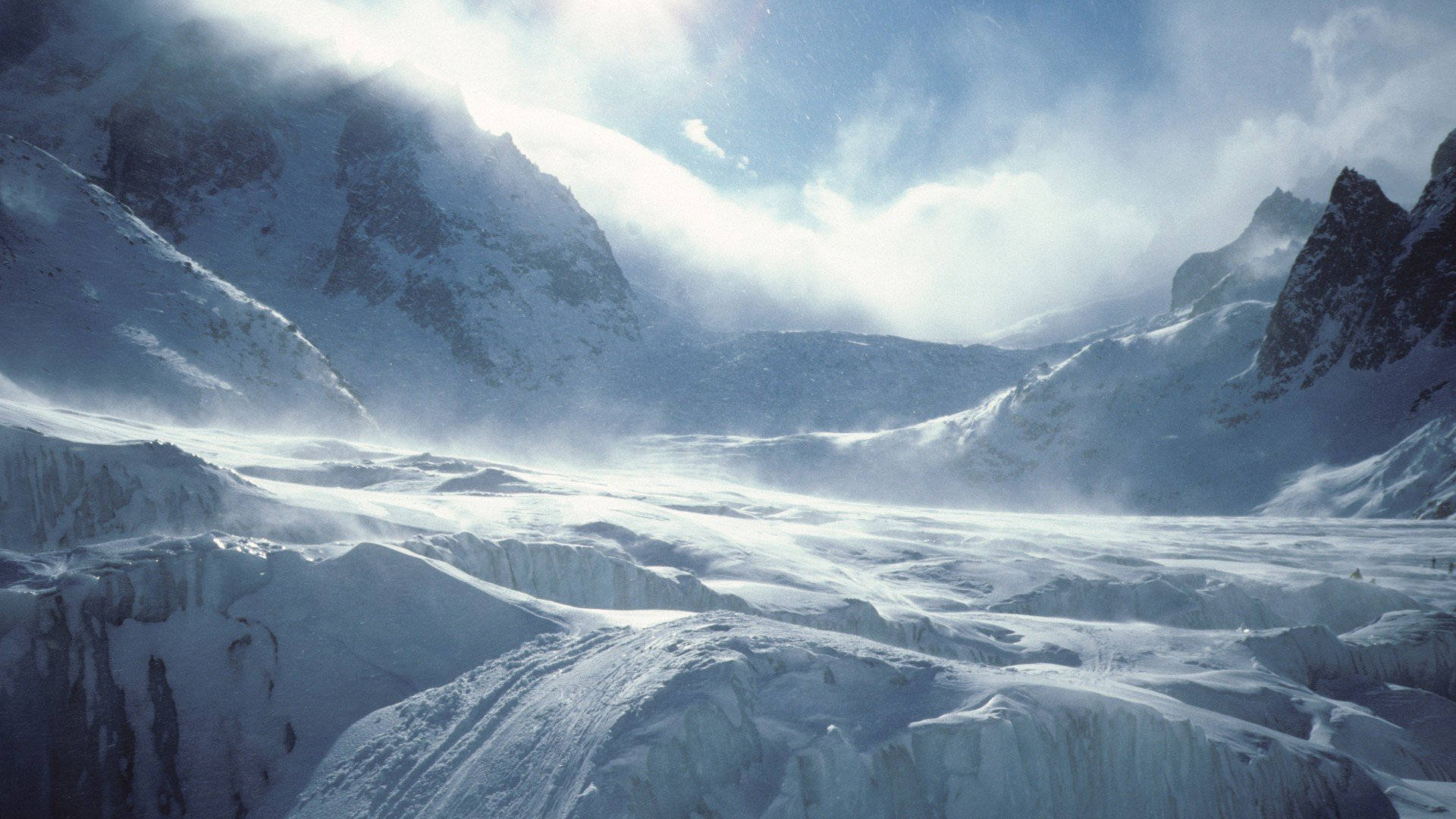 ice mountain, glacier, snowcapped mountains, Full HD Desktop Wallpaper