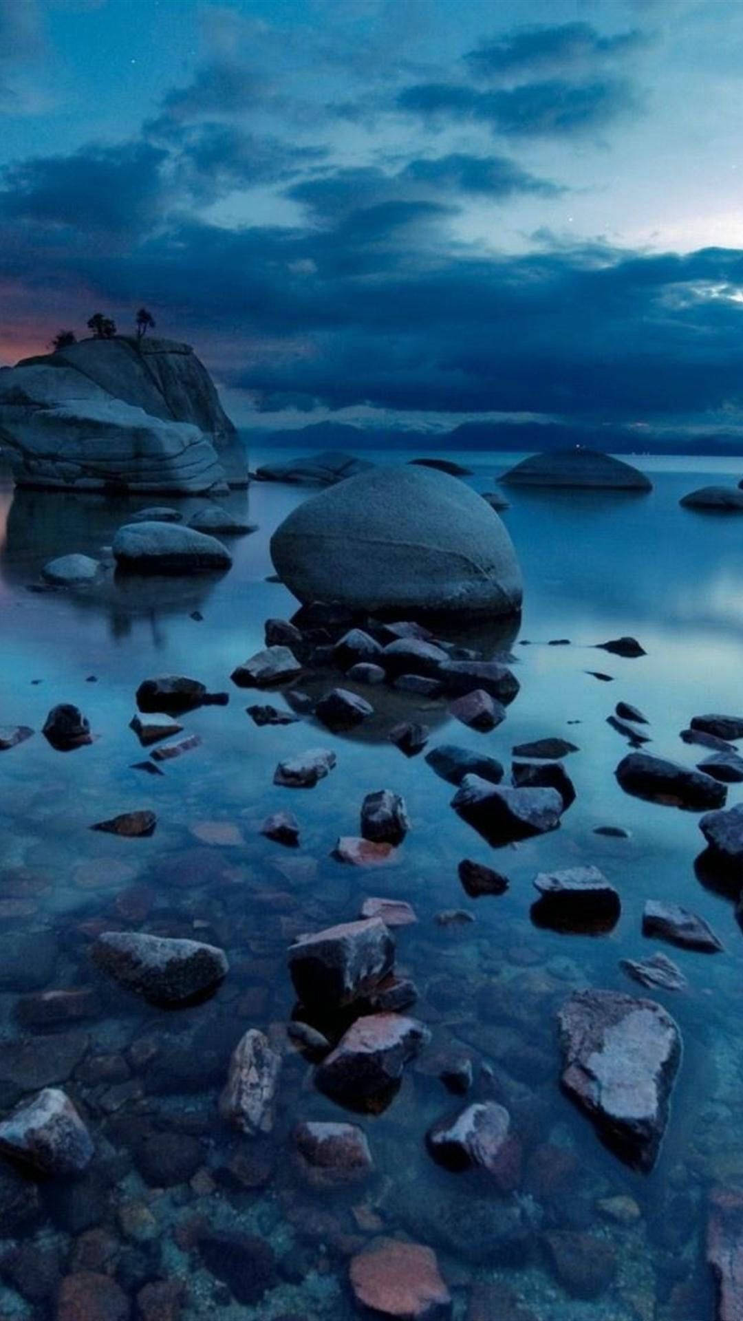 HD Nature Phone, twilight, lakescape, Full HD Phone Wallpaper