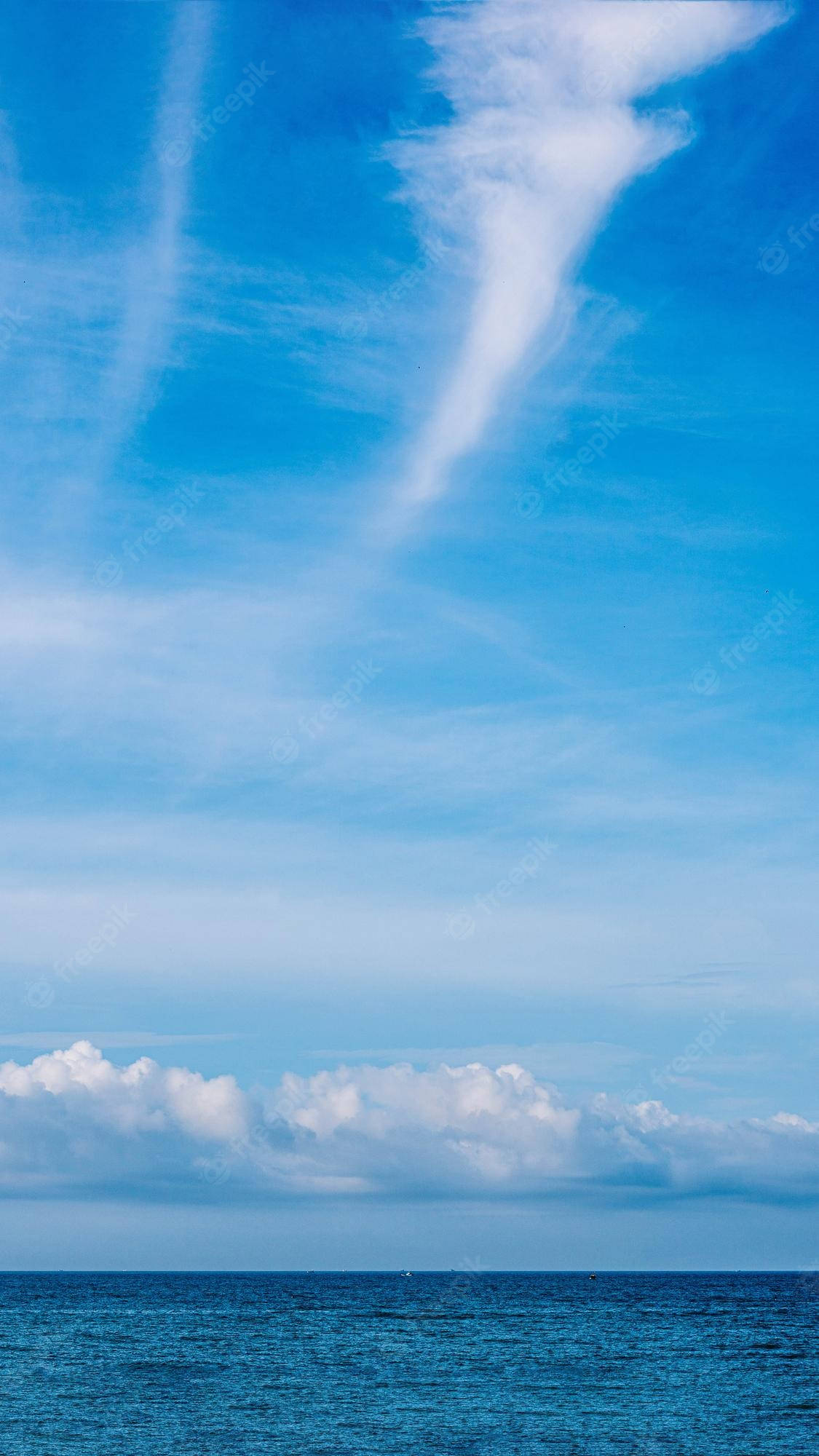 HD Nature Phone, blue sky, vast ocean, Full HD Phone Wallpaper
