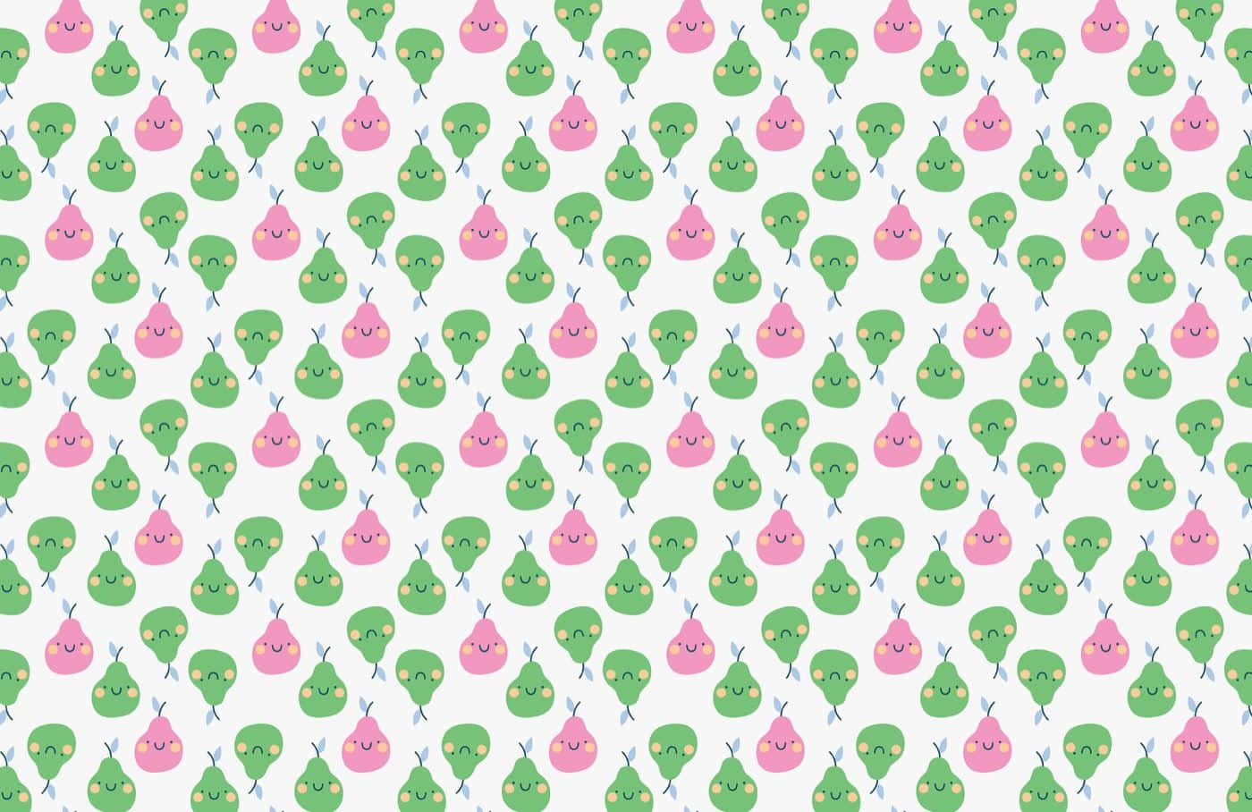 HD Pattern, avocadoes, cute green and pink pear characters, HD Desktop Wallpaper