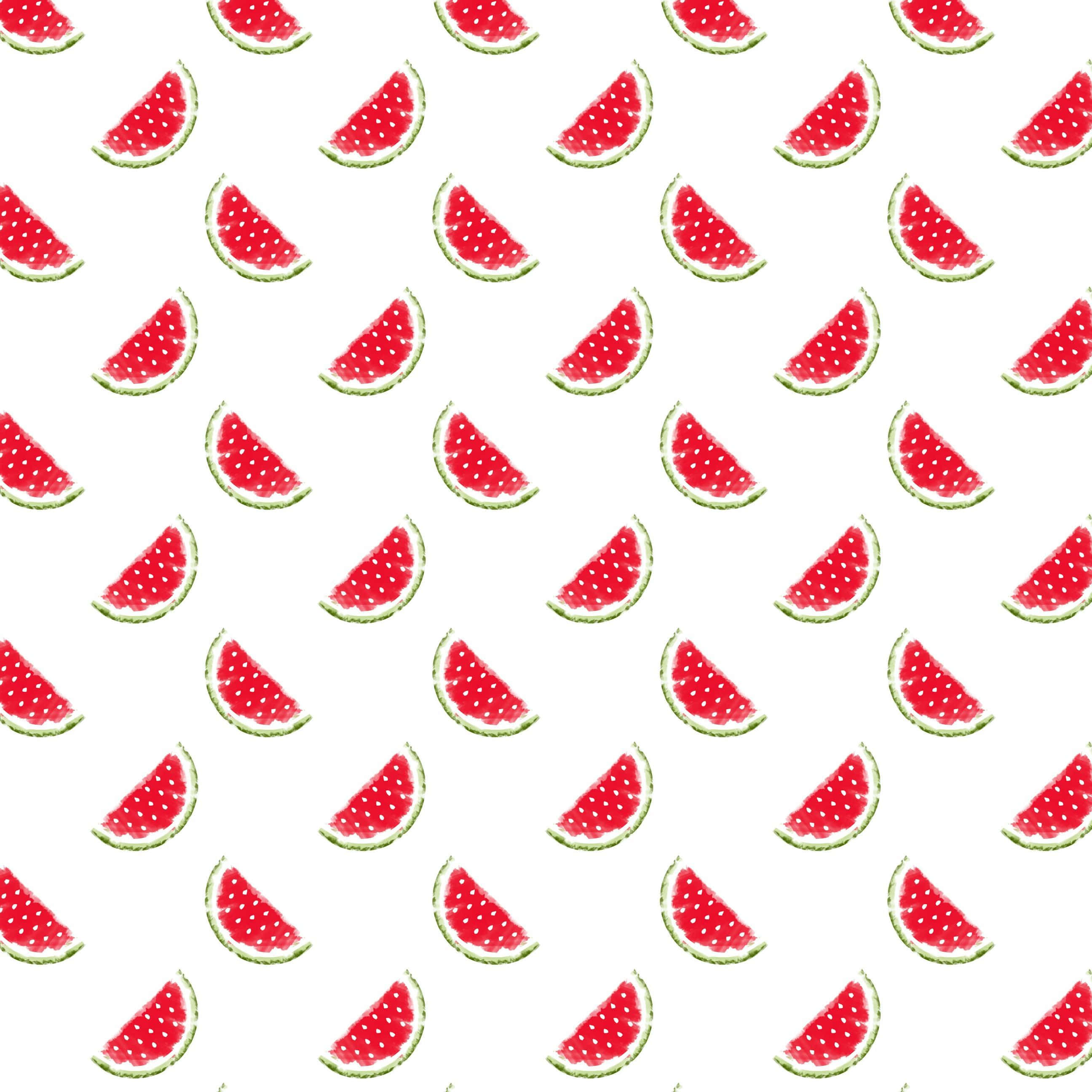 half watermelon slices, bright red watermelon slices, white seeds, 2K Desktop Wallpaper