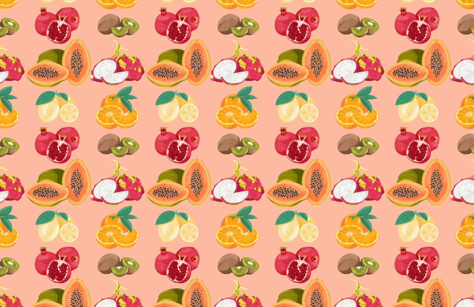 pomegranates, papayas, kiwis, HD Desktop Wallpaper
