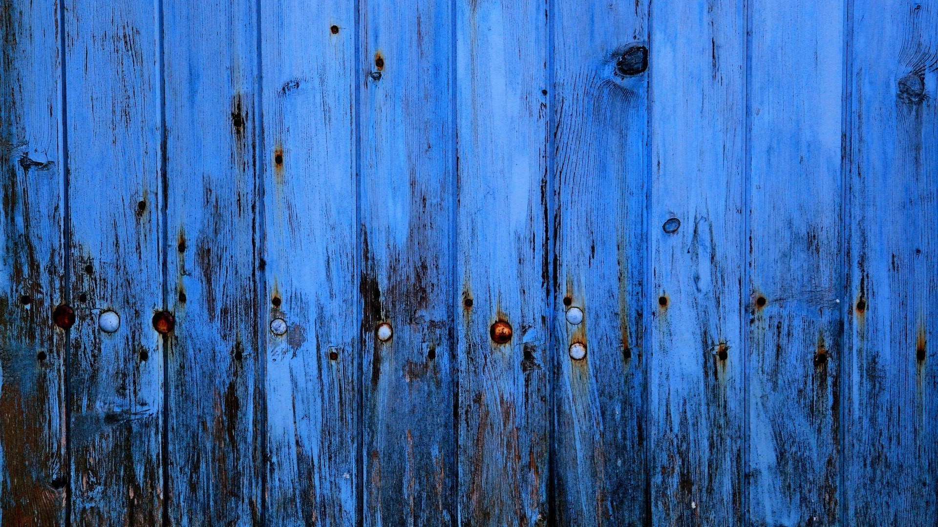 blue, HD Wood, fence, Full HD Desktop Wallpaper