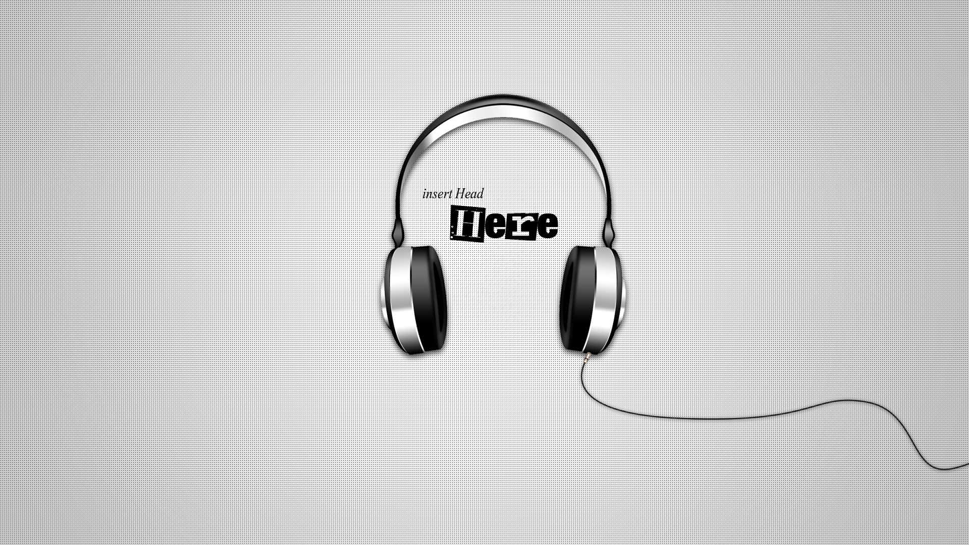 silver, black, over-ear headphone, Full HD Desktop Wallpaper
