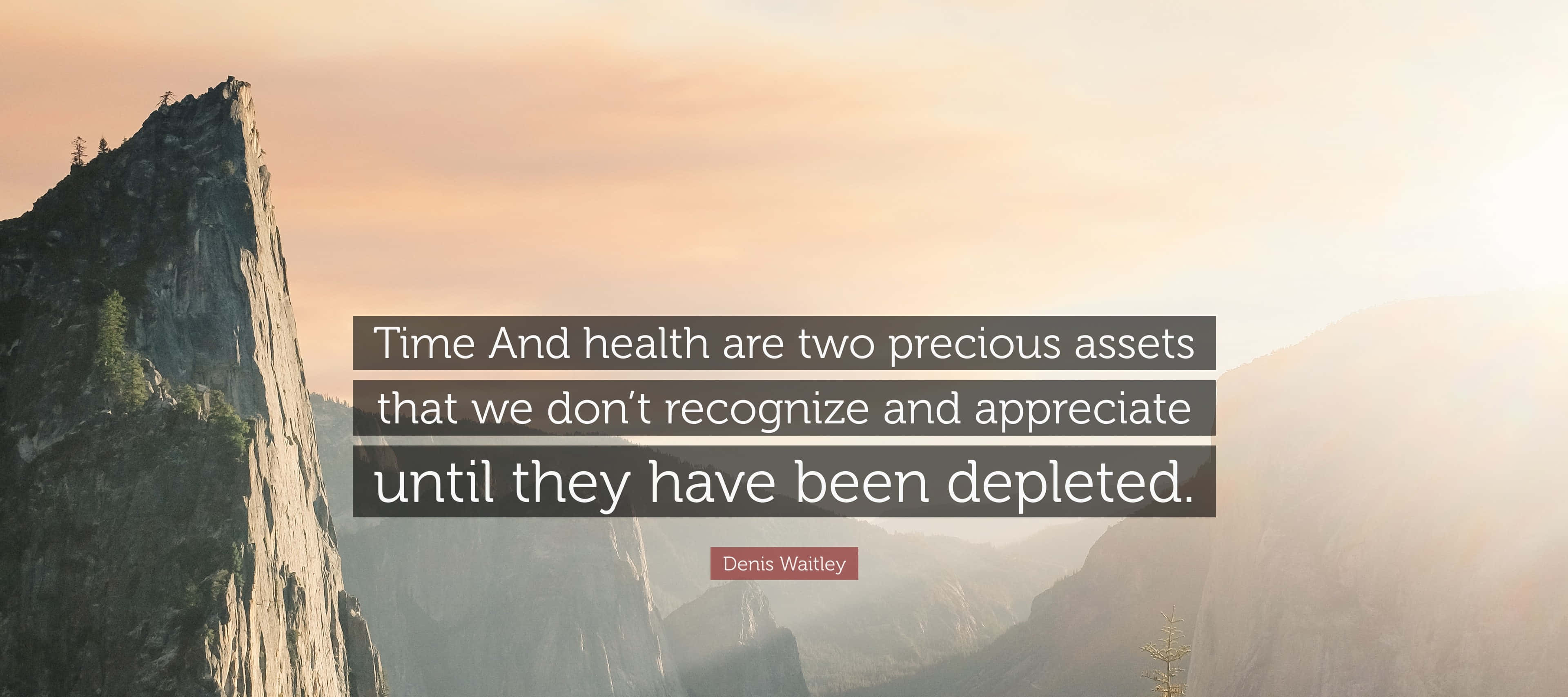 mountain peak, warm sunrise light, motivational quote overlay, 4K Desktop Wallpaper