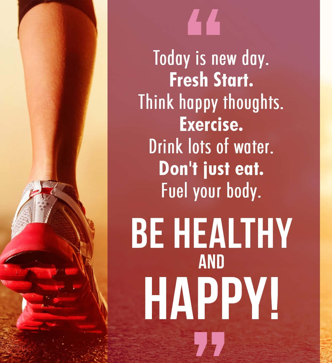 red running shoe, warm gradient background, motivational text, SD Phone Wallpaper