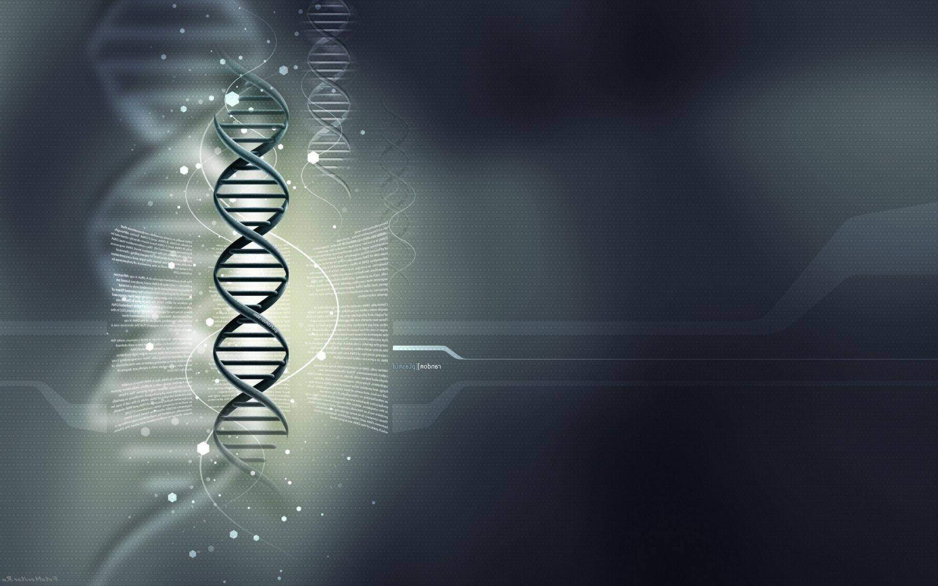 blue, DNA helix, glowing, Full HD Desktop Wallpaper