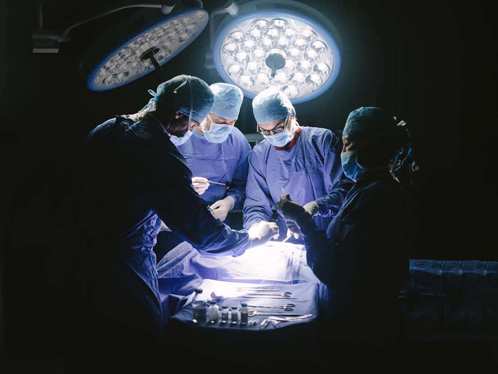 blue scrubs, masks, bright surgical lights, HD Desktop Wallpaper