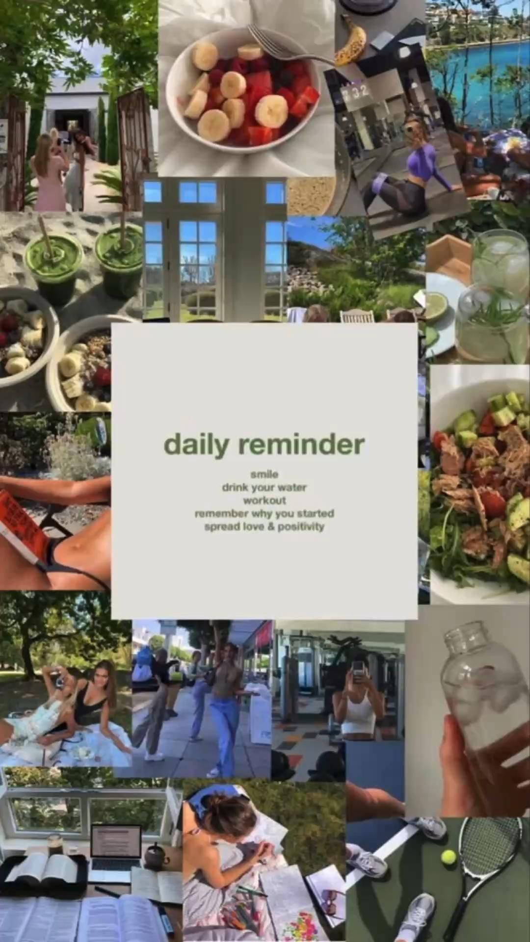 That Girl Aesthetic, smoothies, salads, Full HD Phone Wallpaper