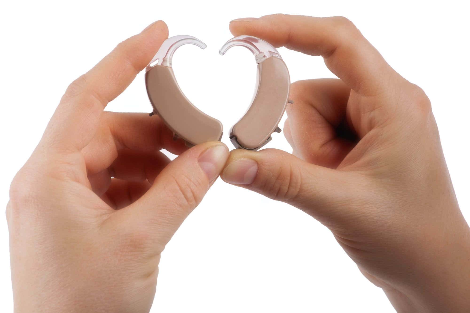 Heart Hearing Aid, beige, white background, Full HD Desktop Wallpaper
