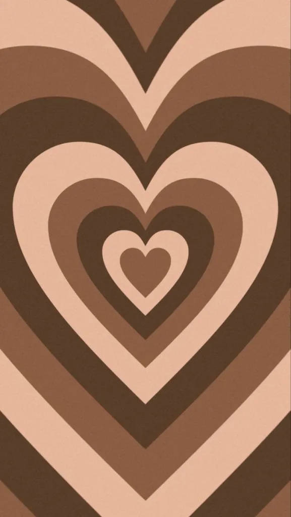 iPhone X, brown, heart, SD Phone Wallpaper