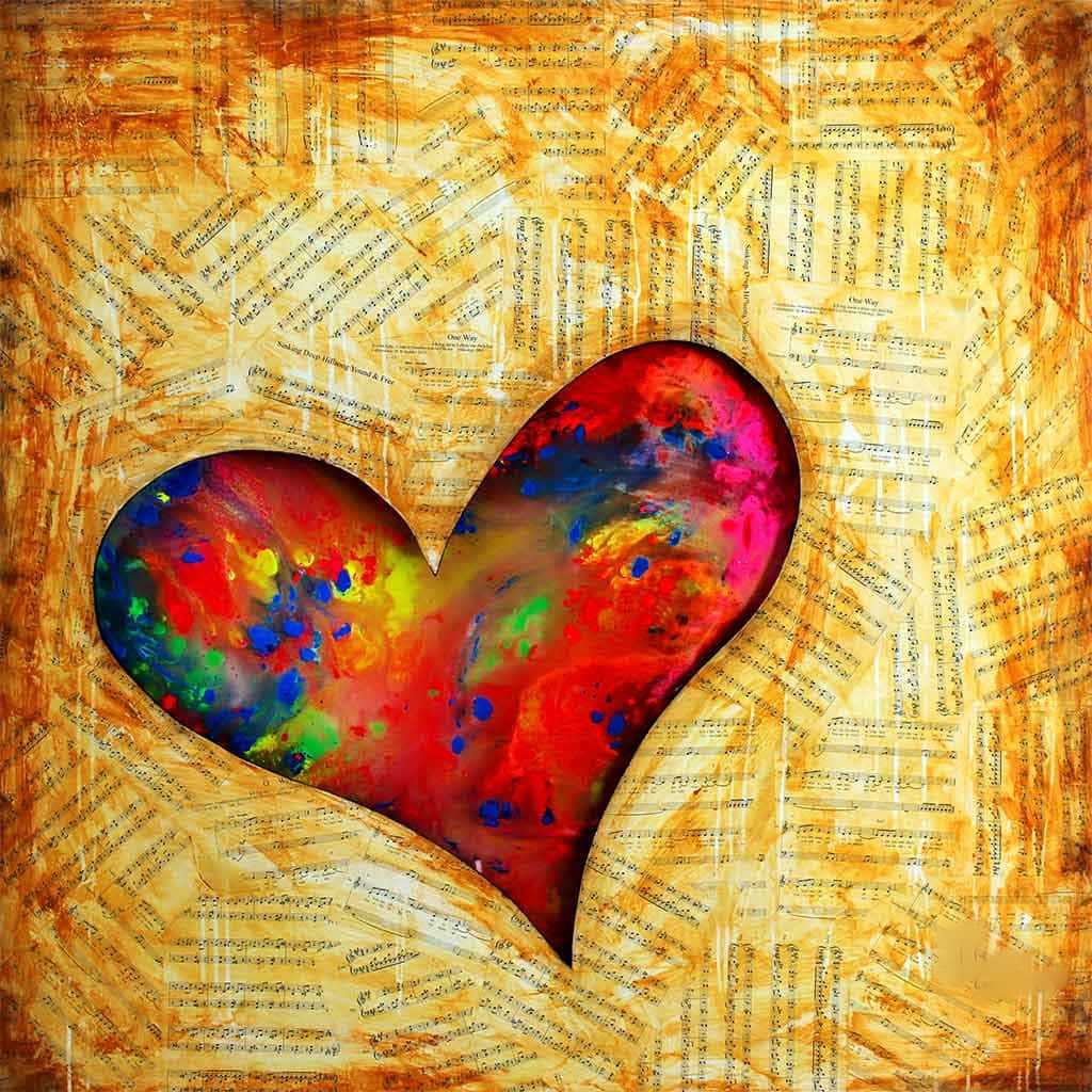 heart, abstract heart, splashes of color, SD Desktop Wallpaper