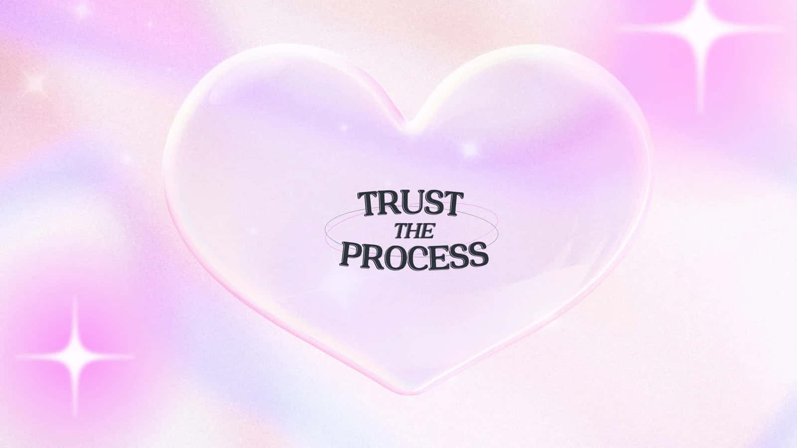 Heart Aura, trust the process, glowing translucent heart, HD Desktop Wallpaper