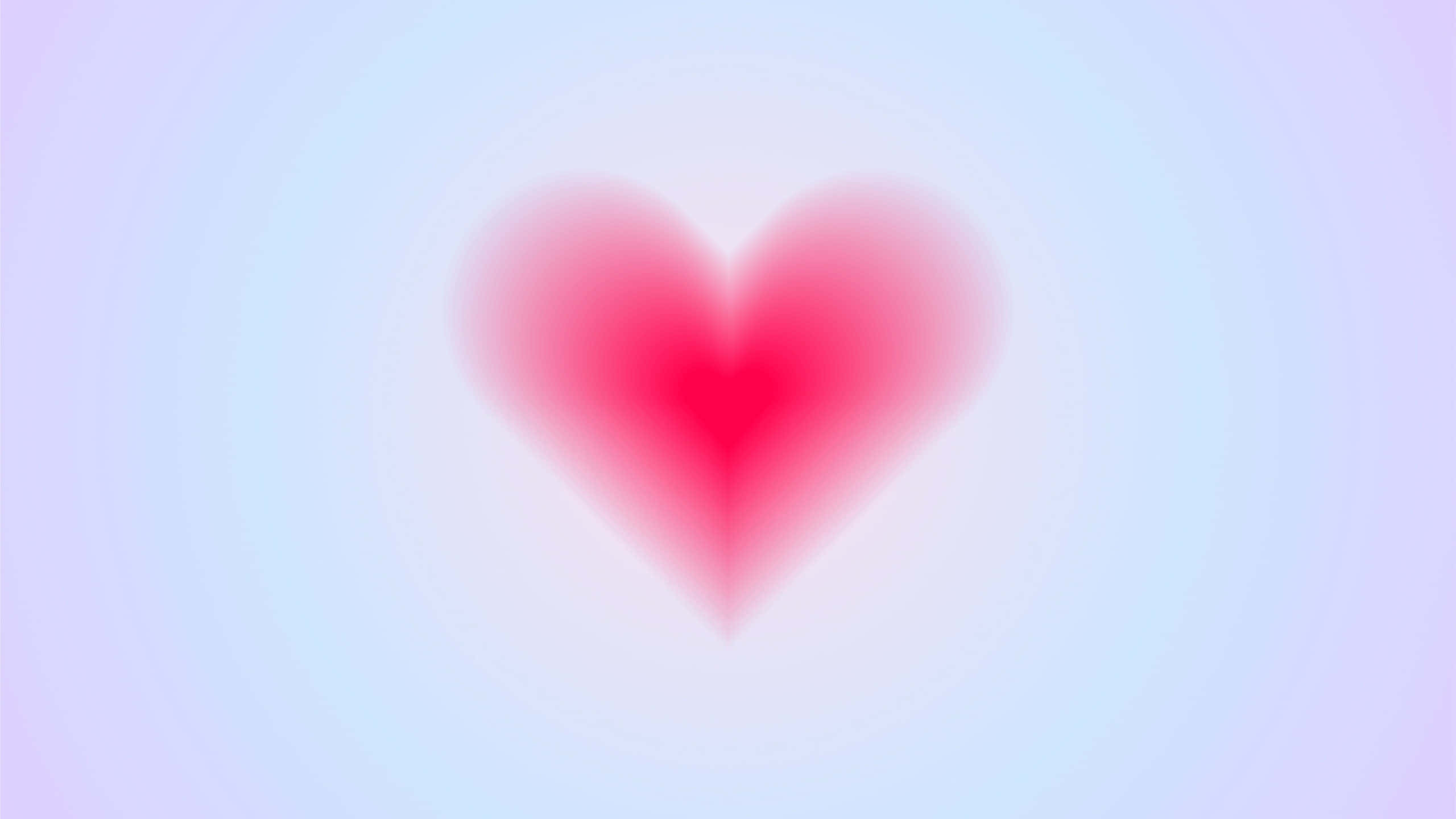 glowing heart, pastel gradient, lavender, 2K Desktop Wallpaper