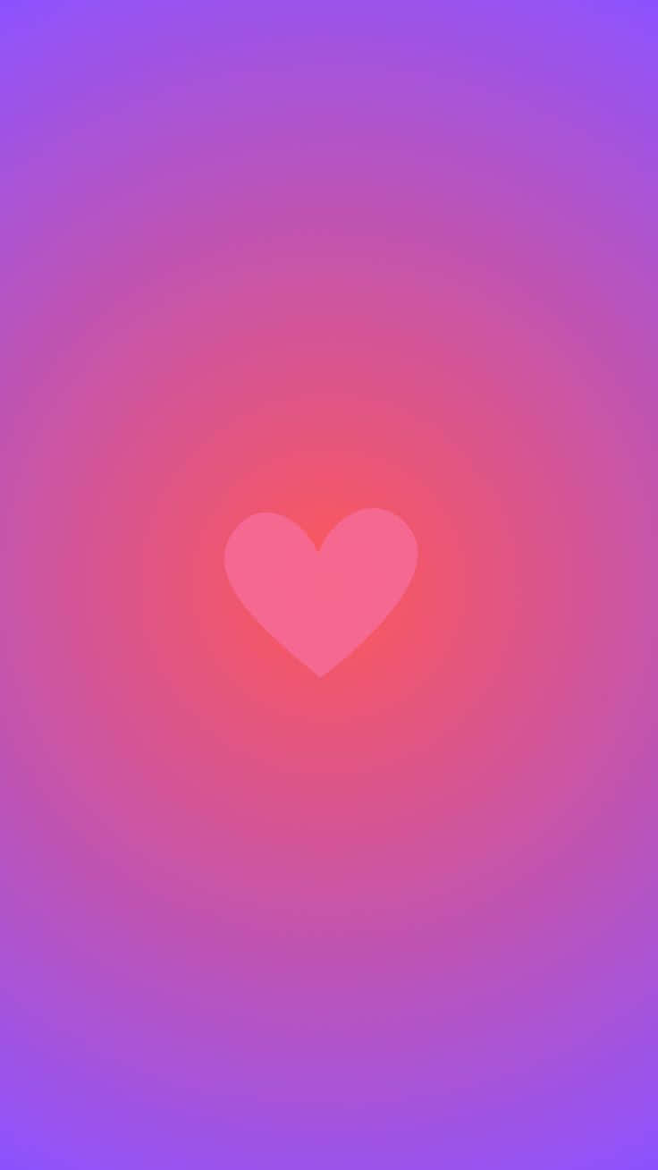 Heart Aura, gradient background, purple to pink, HD Phone Wallpaper