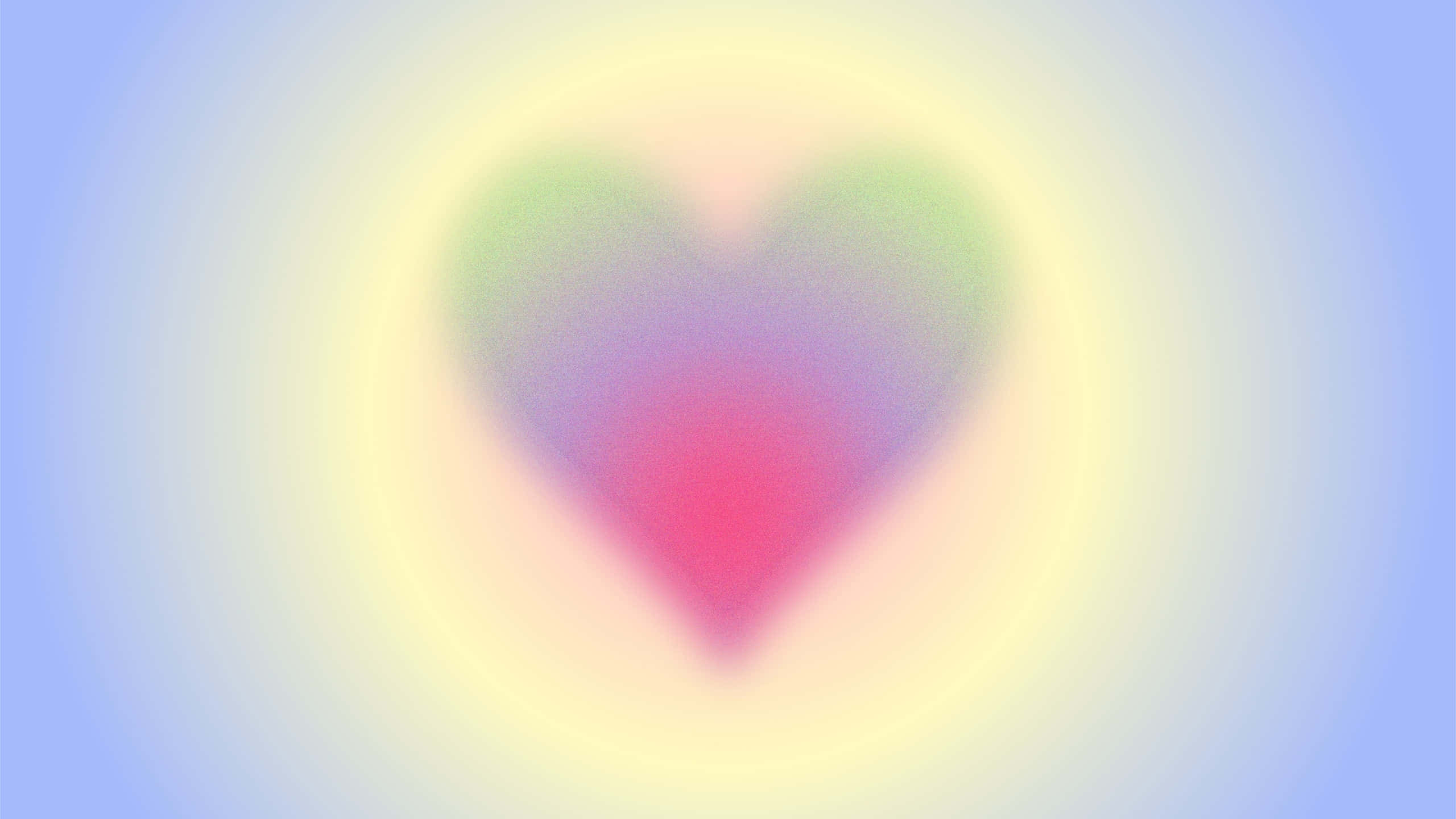 Heart Aura, glow, pastel hues, 2K Desktop Wallpaper