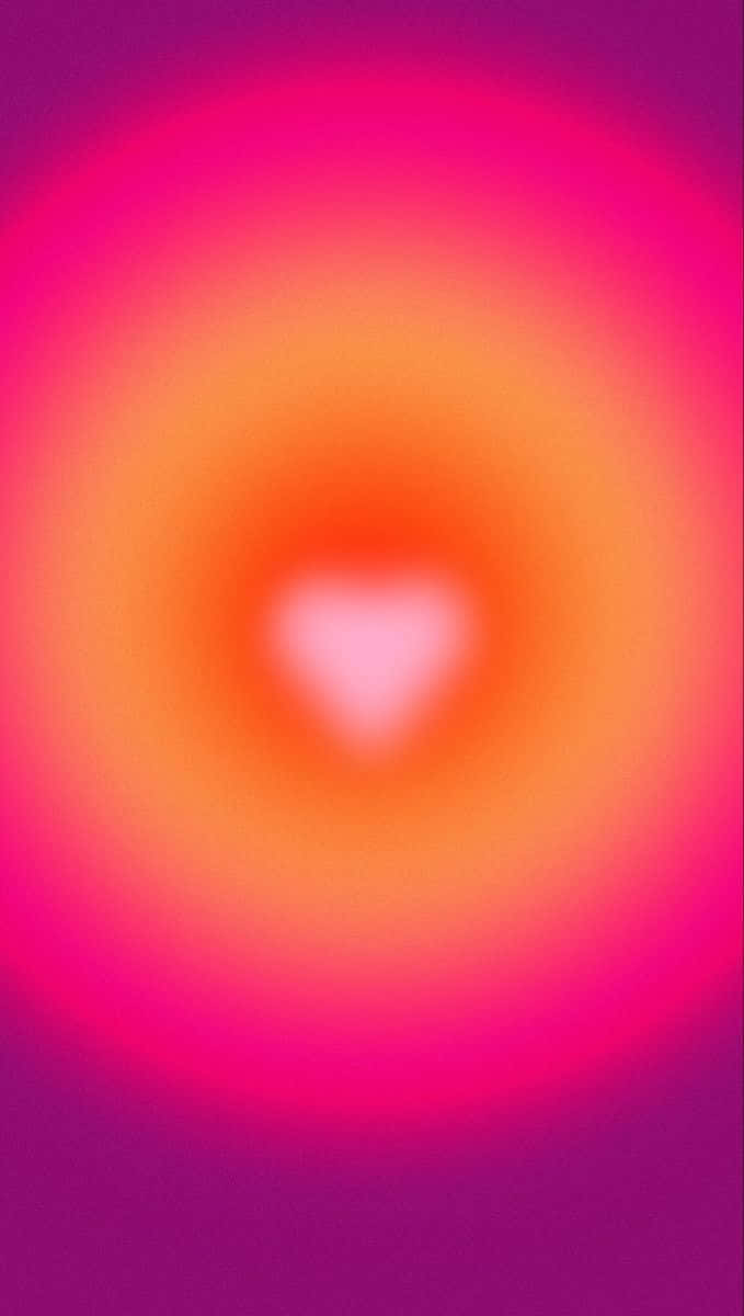 vibrant heart aura background, pink, orange, SD Phone Wallpaper