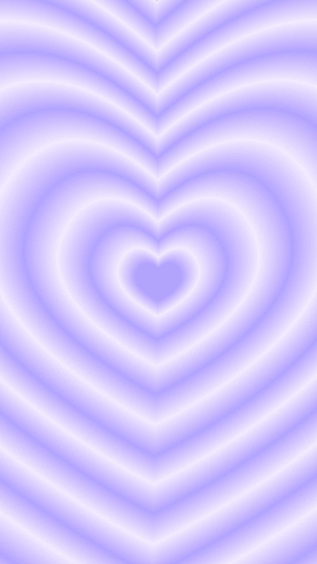 purple heart aura waves, soft lavender hearts, concentric layers, Full HD Phone Wallpaper