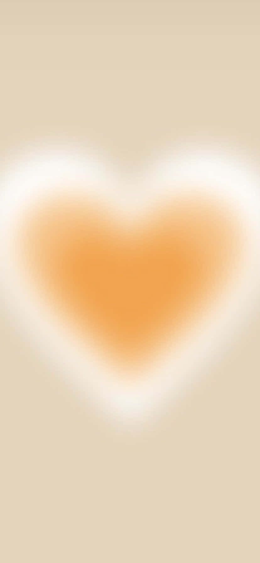 glowing heart aura, muted beige background, gentle gradient blur, HD Phone Wallpaper
