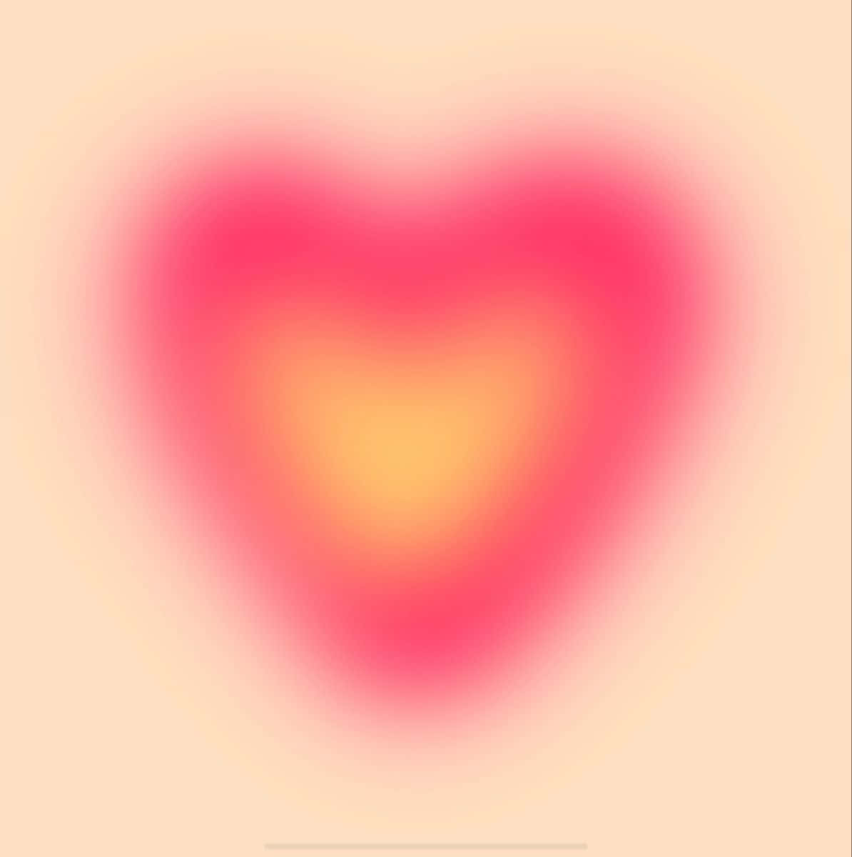 Vibrant Heart Aura, pink and yellow gradients, soft glowing heart, SD Phone Wallpaper