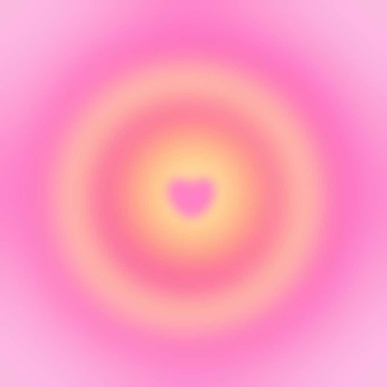 Heart Aura, glowing heart center, pastel pink, HD Desktop Wallpaper