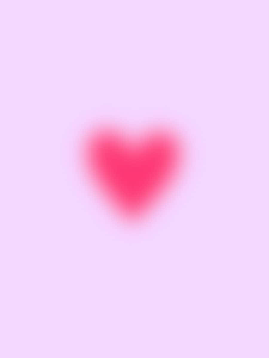 blurred heart aura, soft pink heart, pastel lavender background, SD Phone Wallpaper
