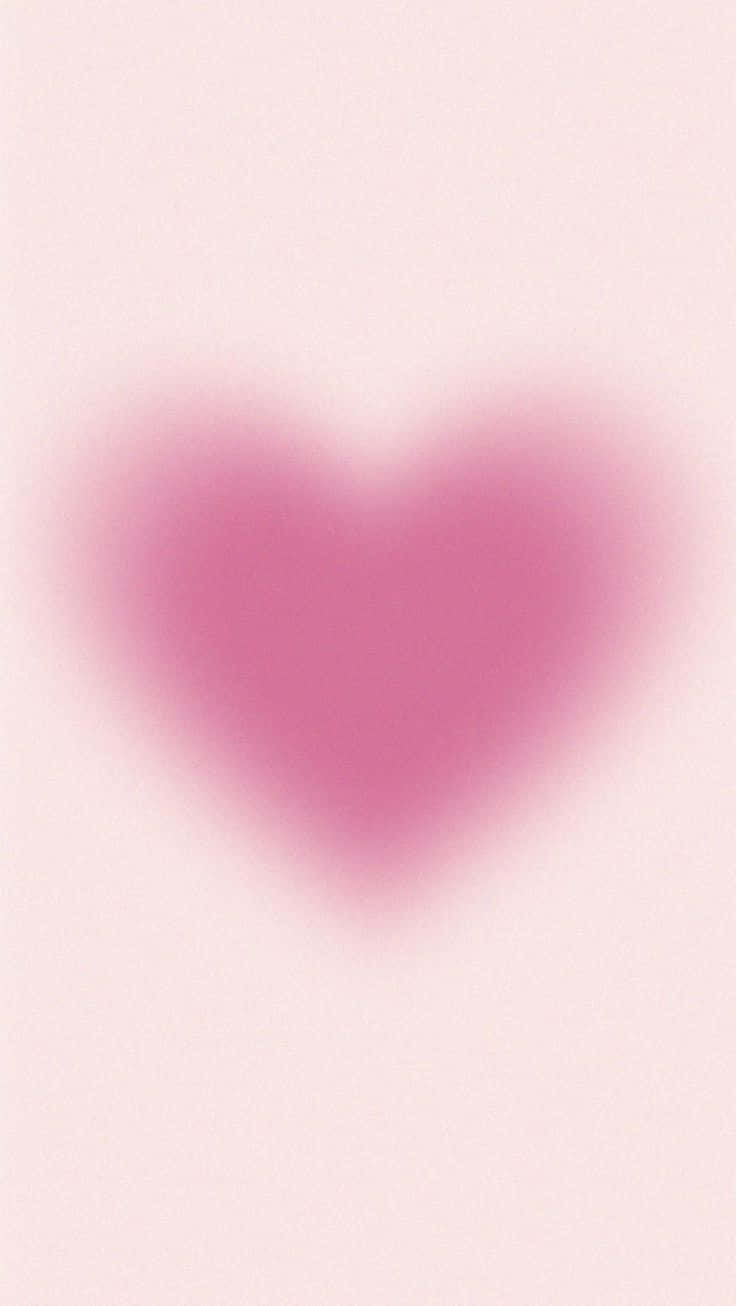 pink heart aura, soft pink heart shape, pale pink background, HD Phone Wallpaper