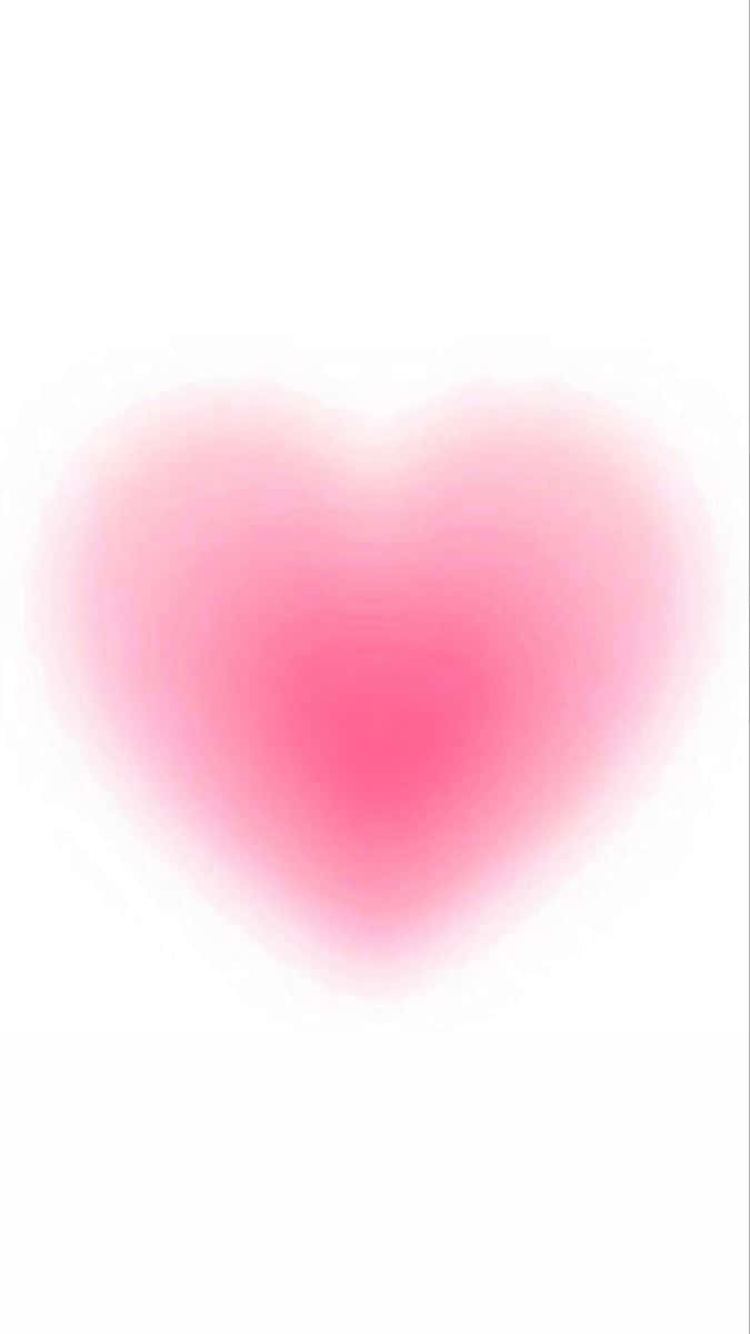 Pink Heart Aura, soft glowing pink heart, pure white background, SD Phone Wallpaper