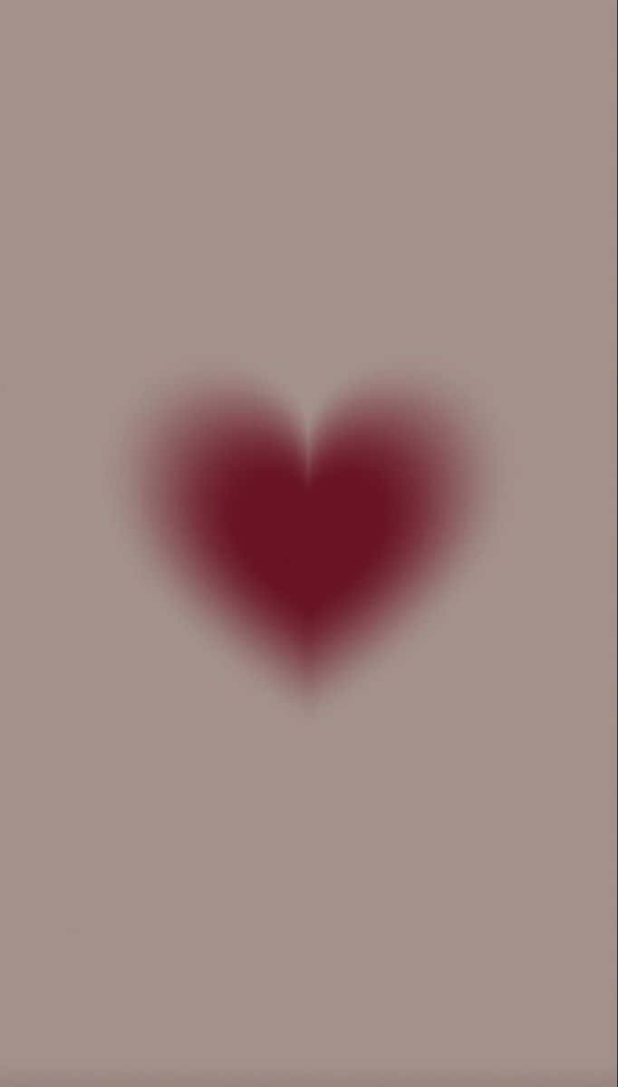 abstract blurry heart, deep red, muted beige, SD Phone Wallpaper