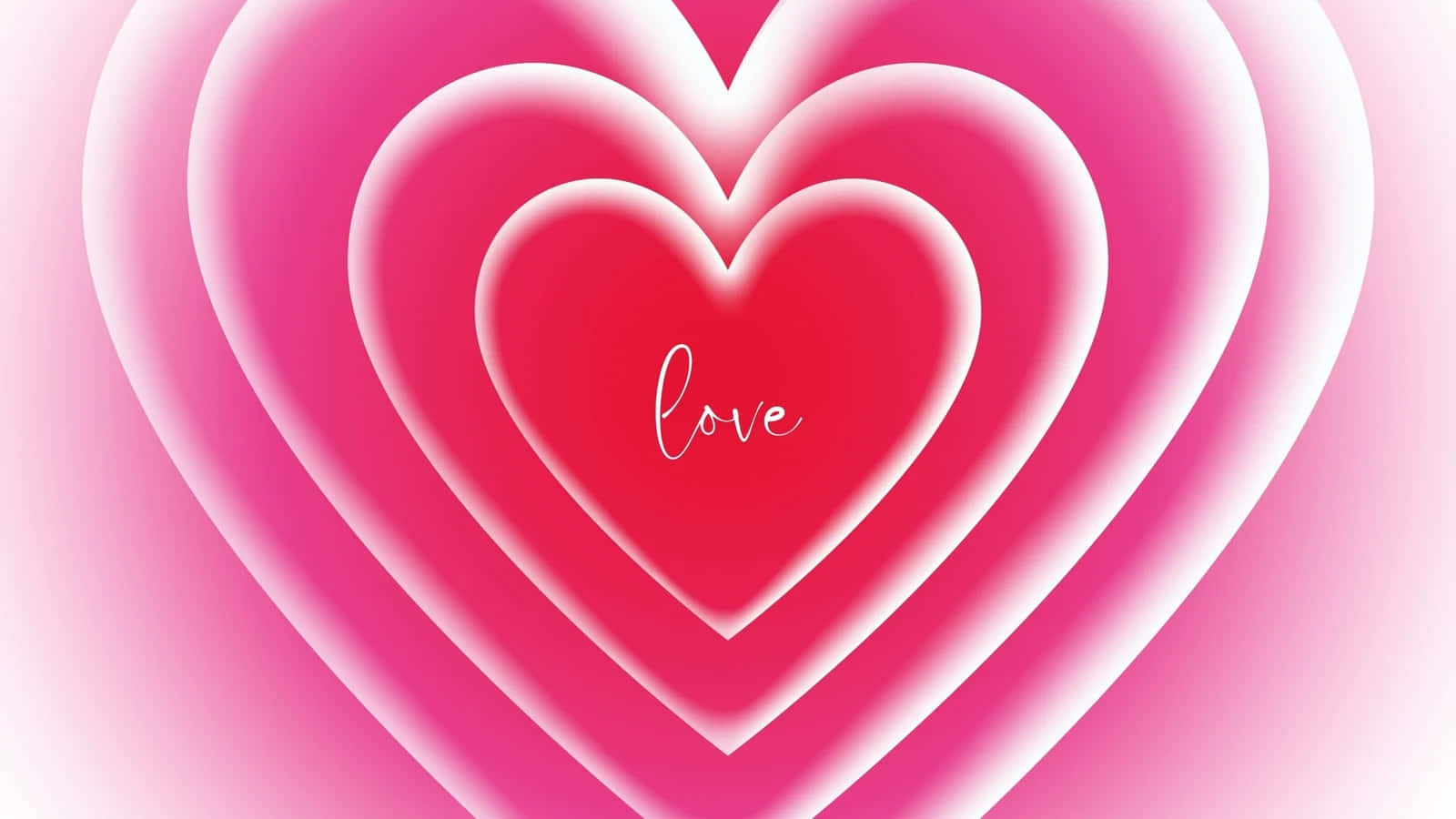 concentric hearts, gradient pink, love, HD Desktop Wallpaper