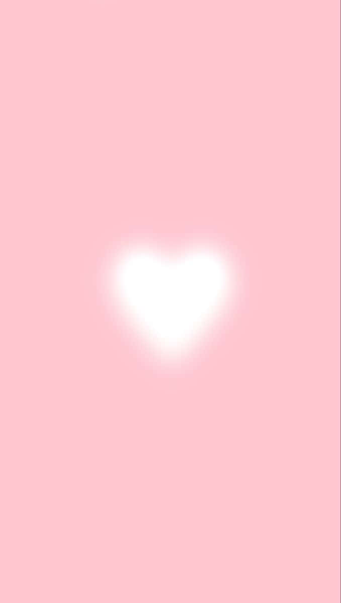 glowing heart, pink aura, pastel pink background, SD Phone Wallpaper