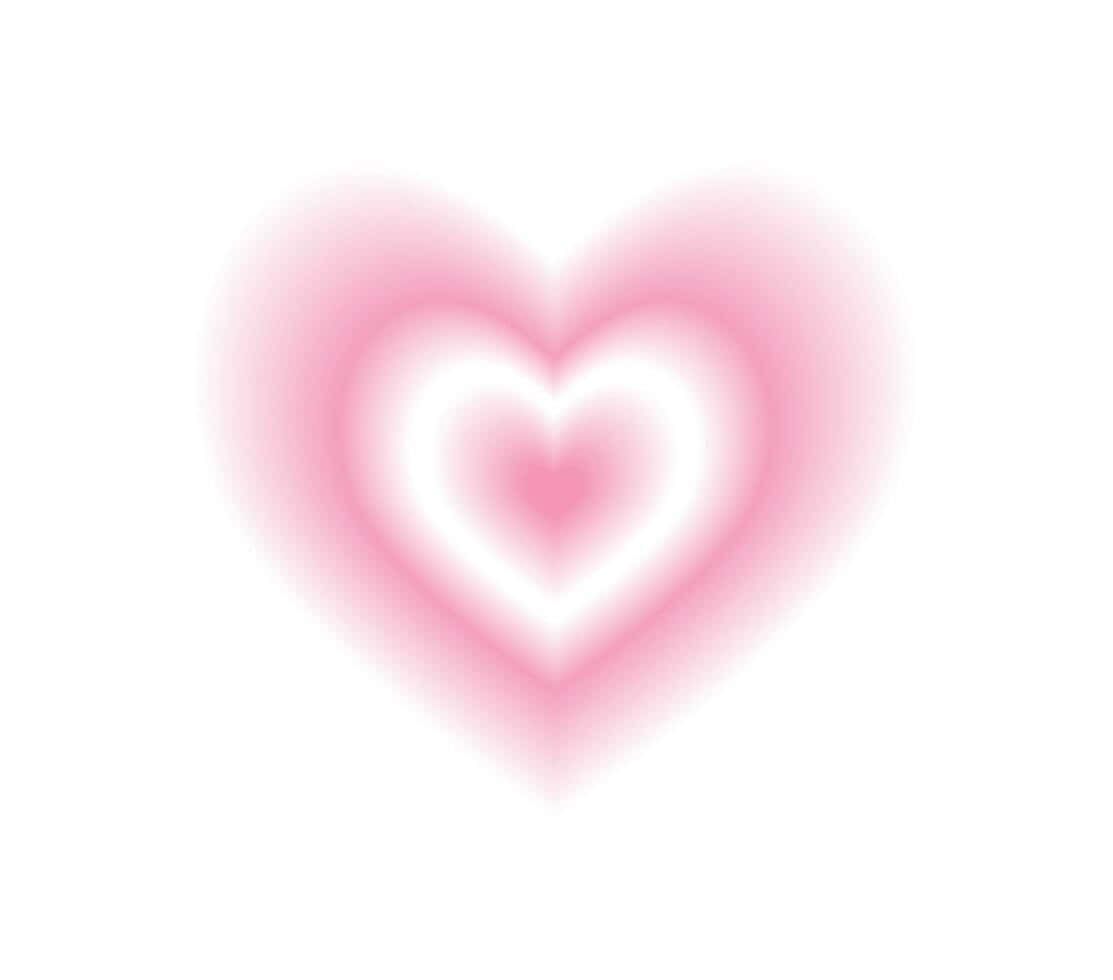 glowing pink heart, concentric pink and white layers, pure white background, SD Desktop Wallpaper