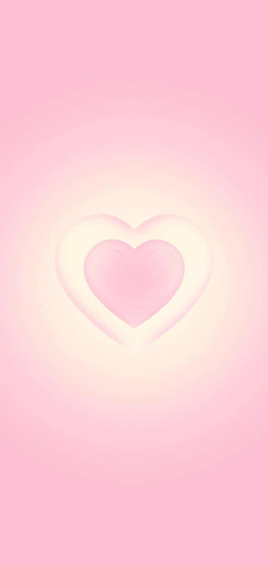 Pink Heart Aura, soft glowing heart, gradient pink background, HD Phone Wallpaper