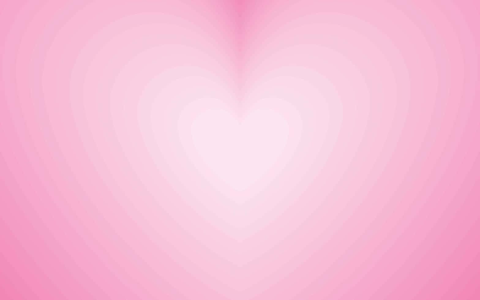 pink heart aura, soft pink gradient, concentric heart shapes, HD Desktop Wallpaper