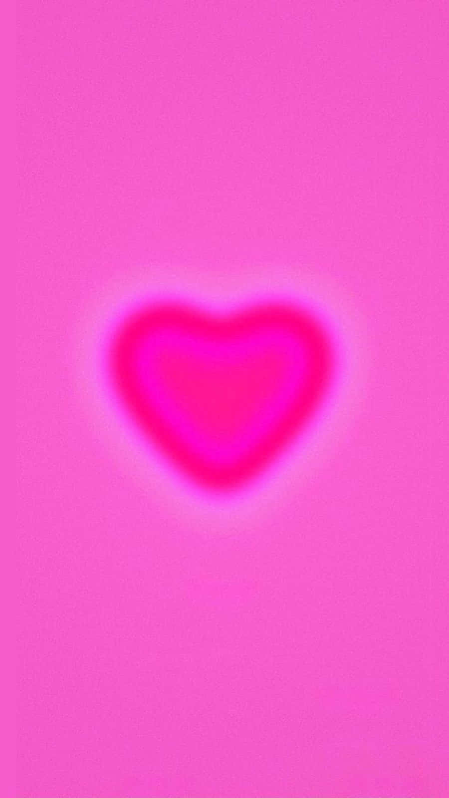 pink heart aura glow, glowing heart shape, soft pink light, HD Phone Wallpaper