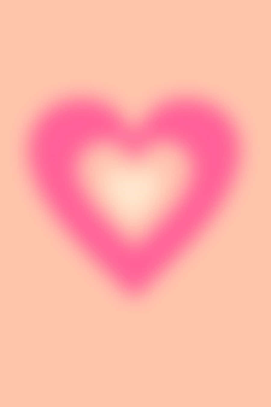 Pink Heart Aura, soft glowing heart shape, gentle pink hues, HD Phone Wallpaper
