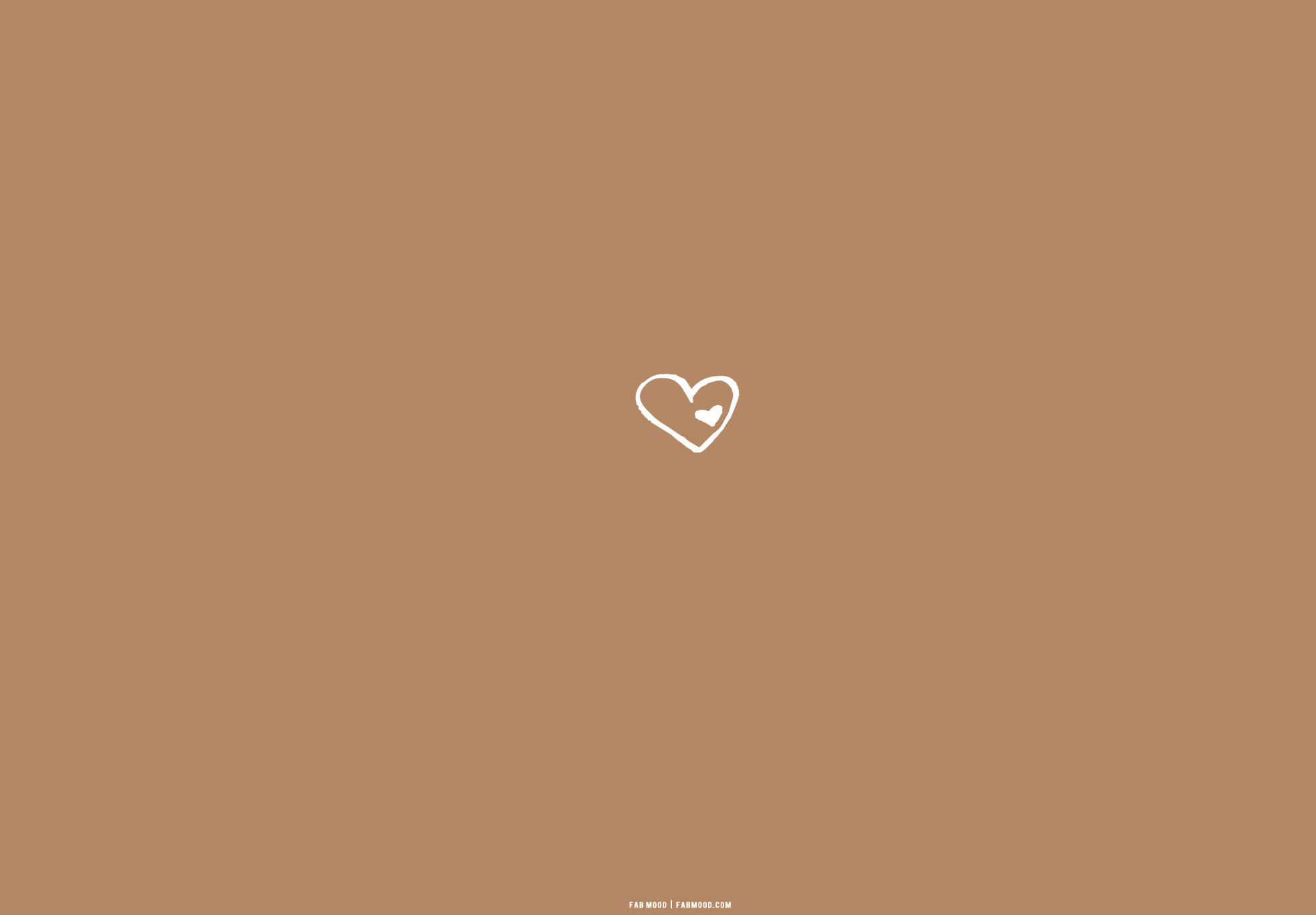 light brown, heart outline, smaller heart inside, Full HD Desktop Wallpaper