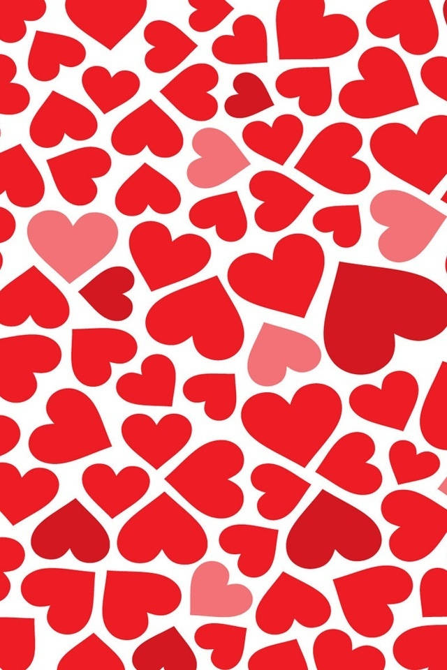 Heart iPhone, red hearts, pink hearts, SD Phone Wallpaper