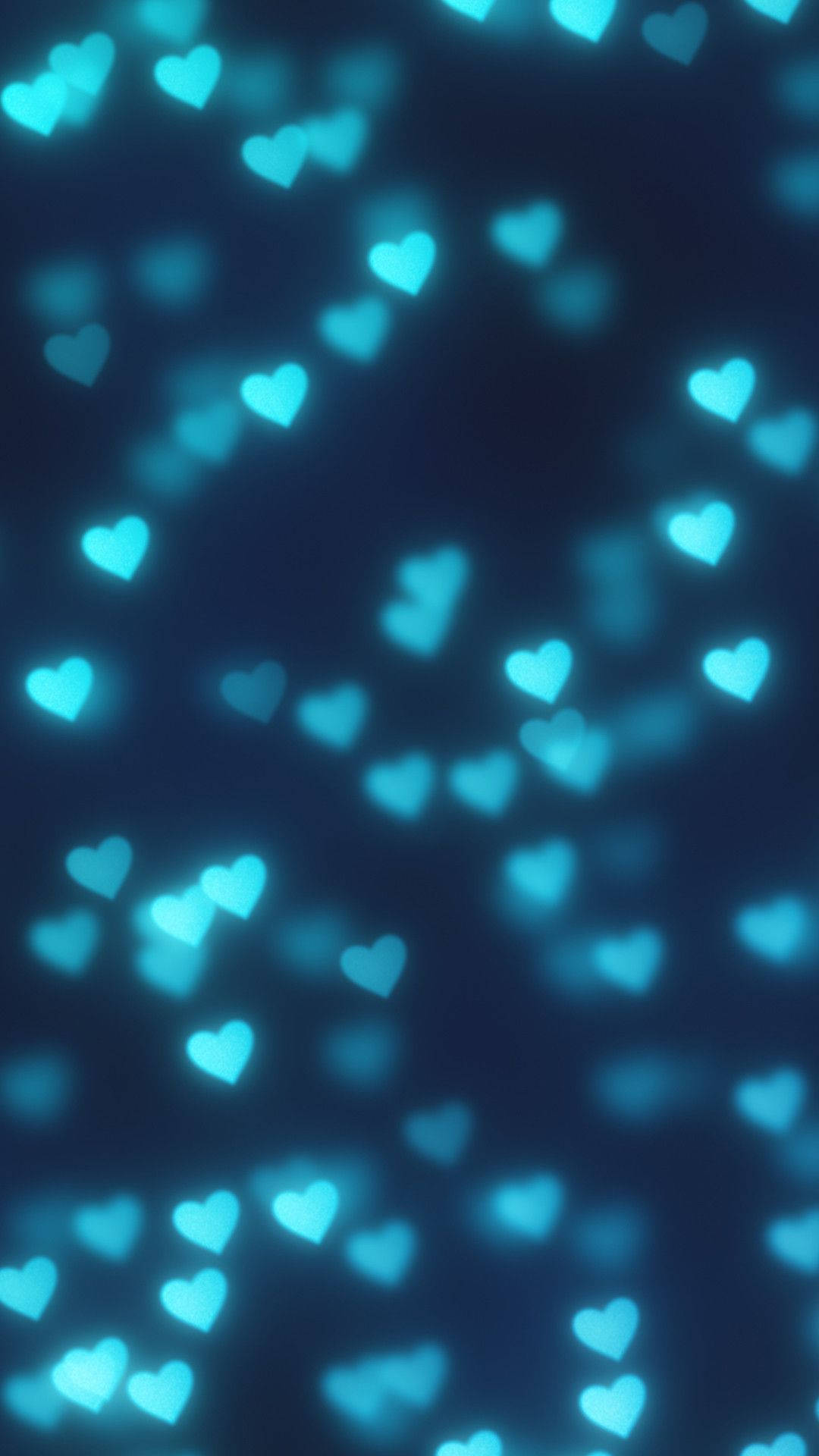 Heart iPhone, turquoise, deep blue, Full HD Phone Wallpaper