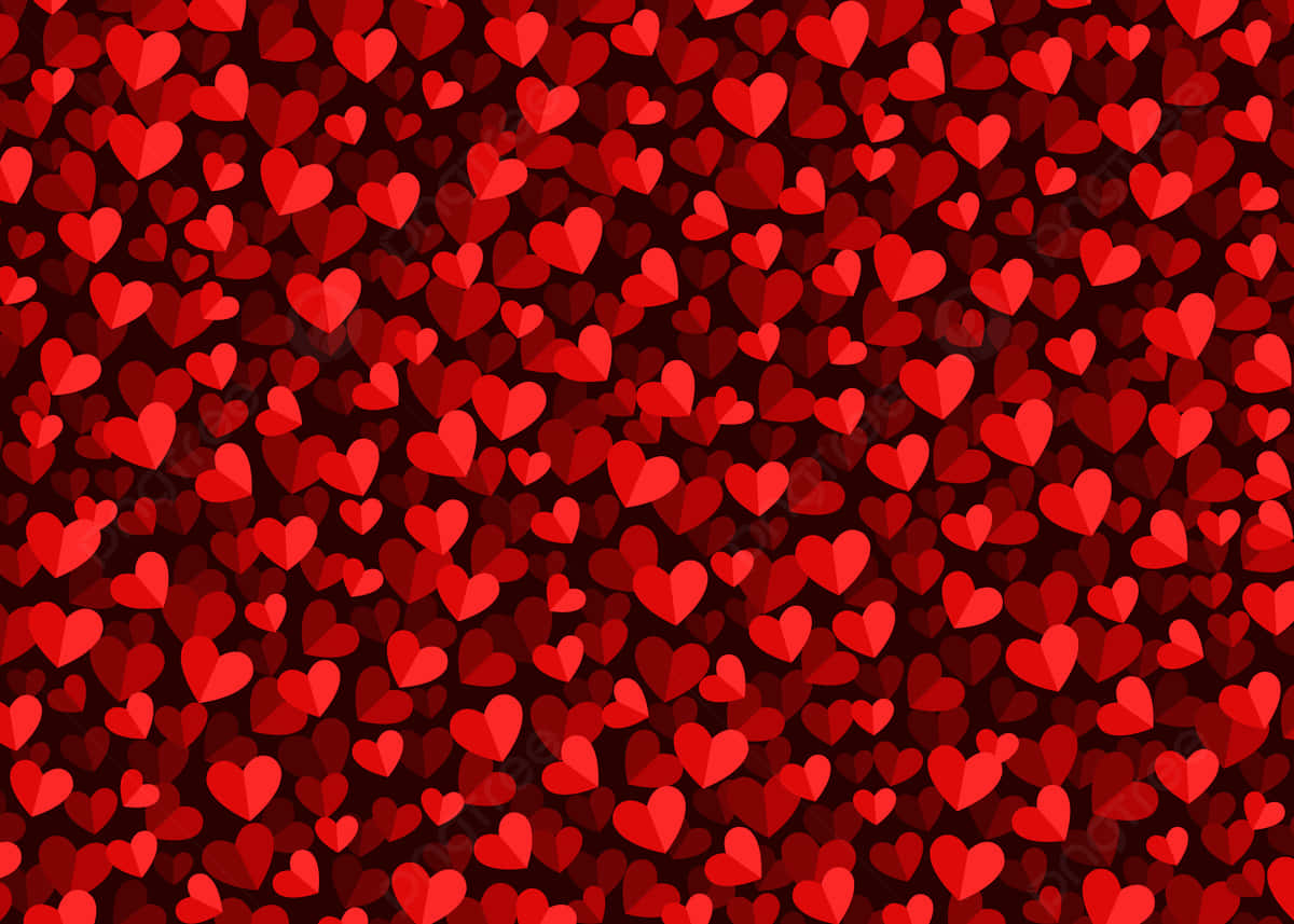 red heart, red hearts, vibrant romantic pattern, SD Desktop Wallpaper