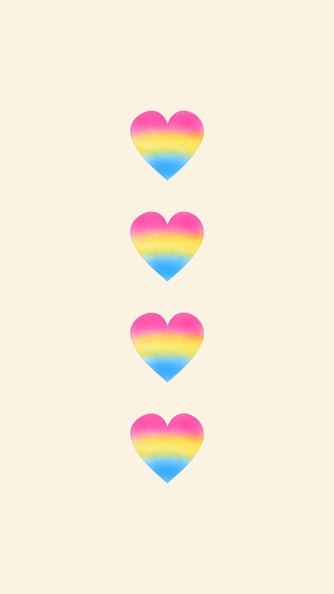gradient heart pattern, rainbow hearts, soft gradients, Full HD Phone Wallpaper