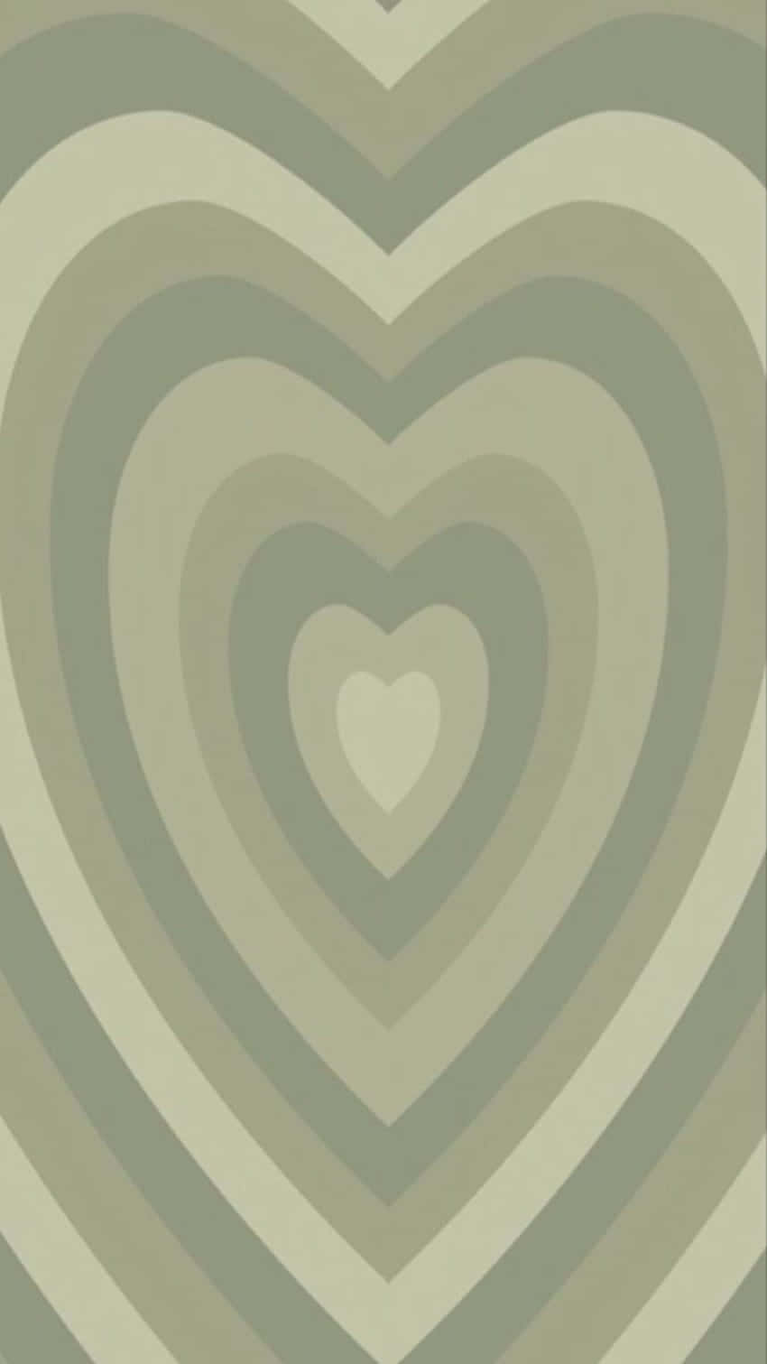 neutral heart pattern, nested concentric hearts, soft muted tones, HD Phone Wallpaper