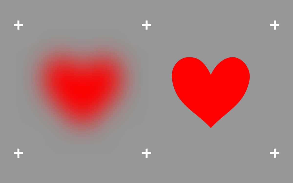 red hearts, sharp, blurred, SD Desktop Wallpaper