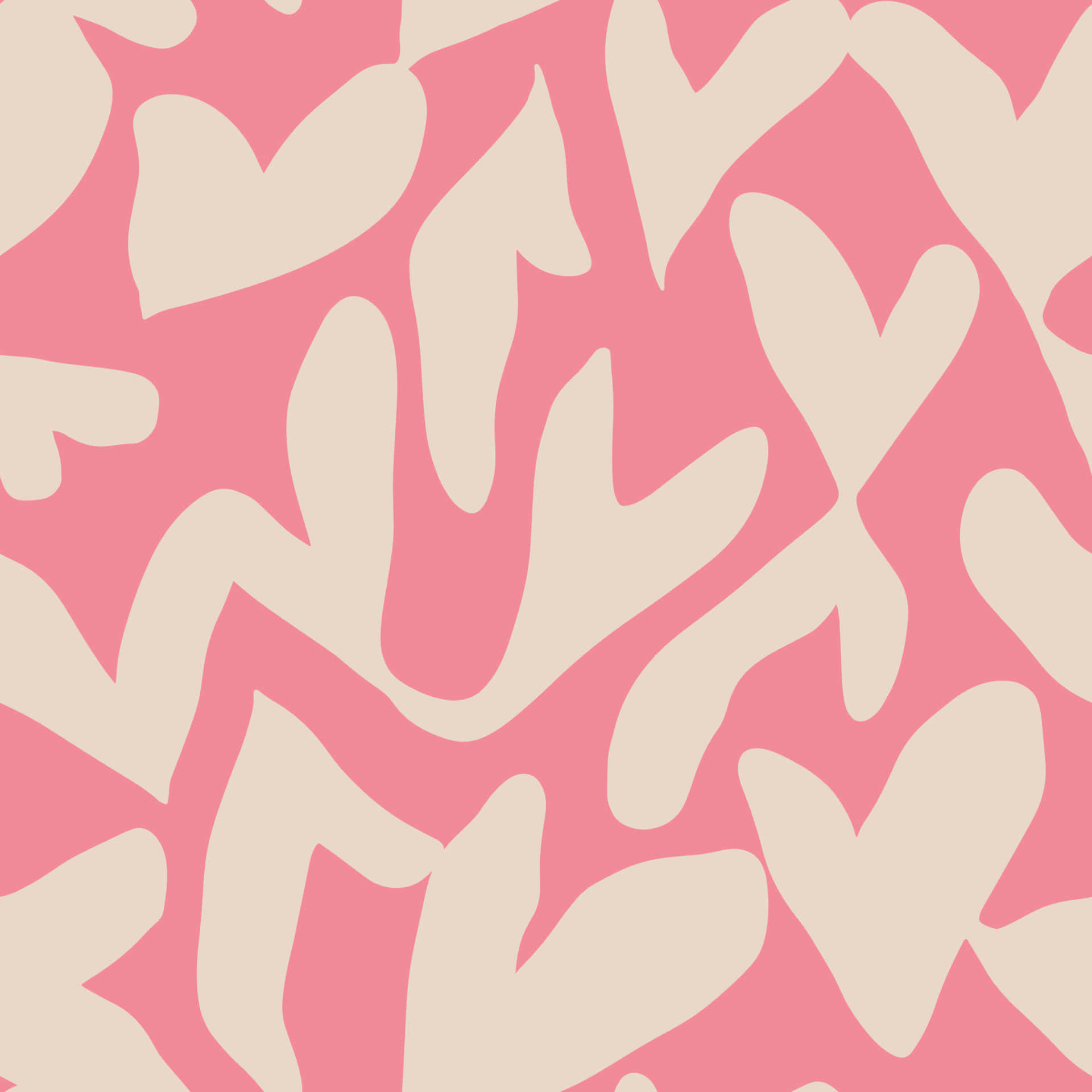 abstract heartsand waves pattern, beige, organic shapes, Full HD Desktop Wallpaper