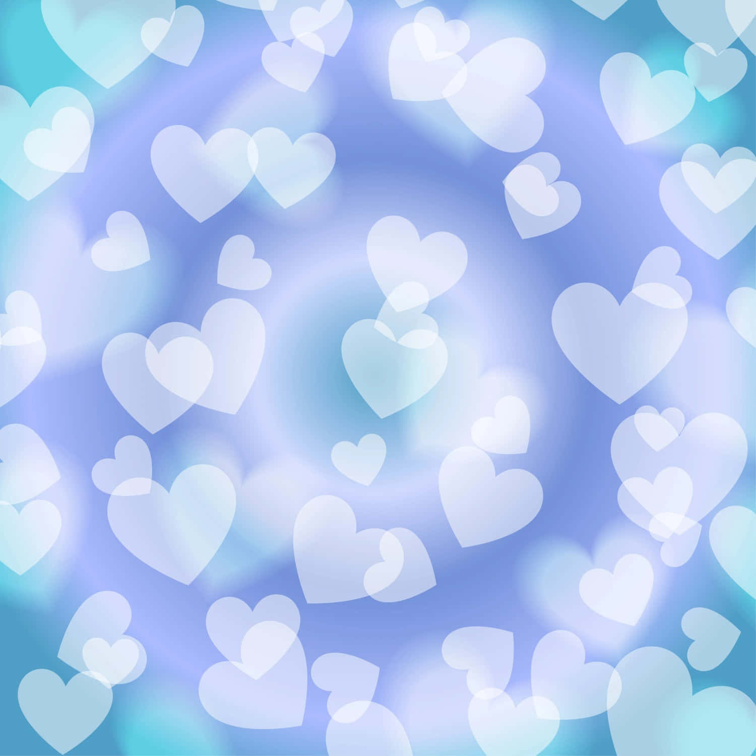 Heart Pattern, pastel blue, teal, HD Desktop Wallpaper