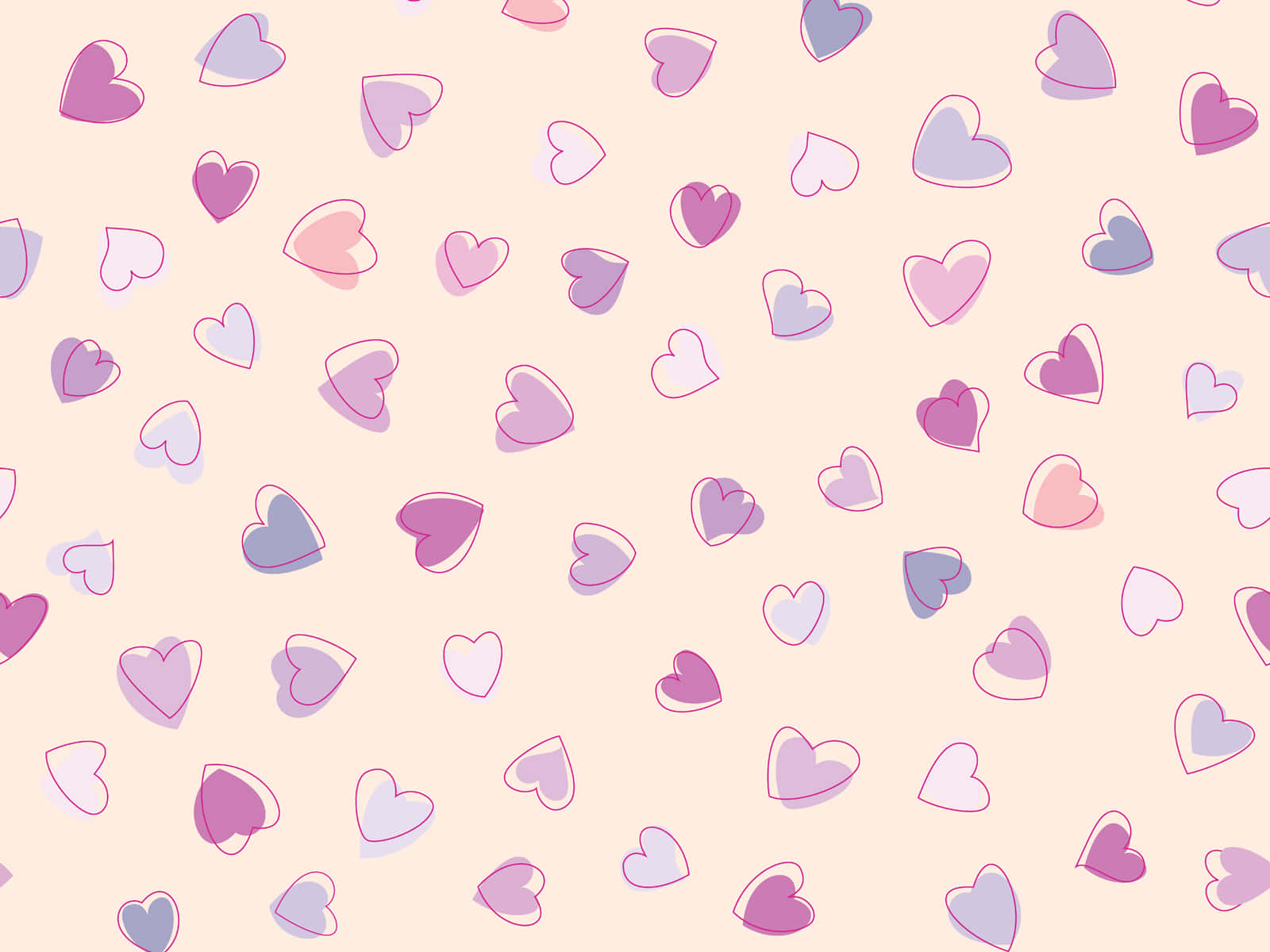 Heart Pattern, pastel hearts, pink, HD Desktop Wallpaper