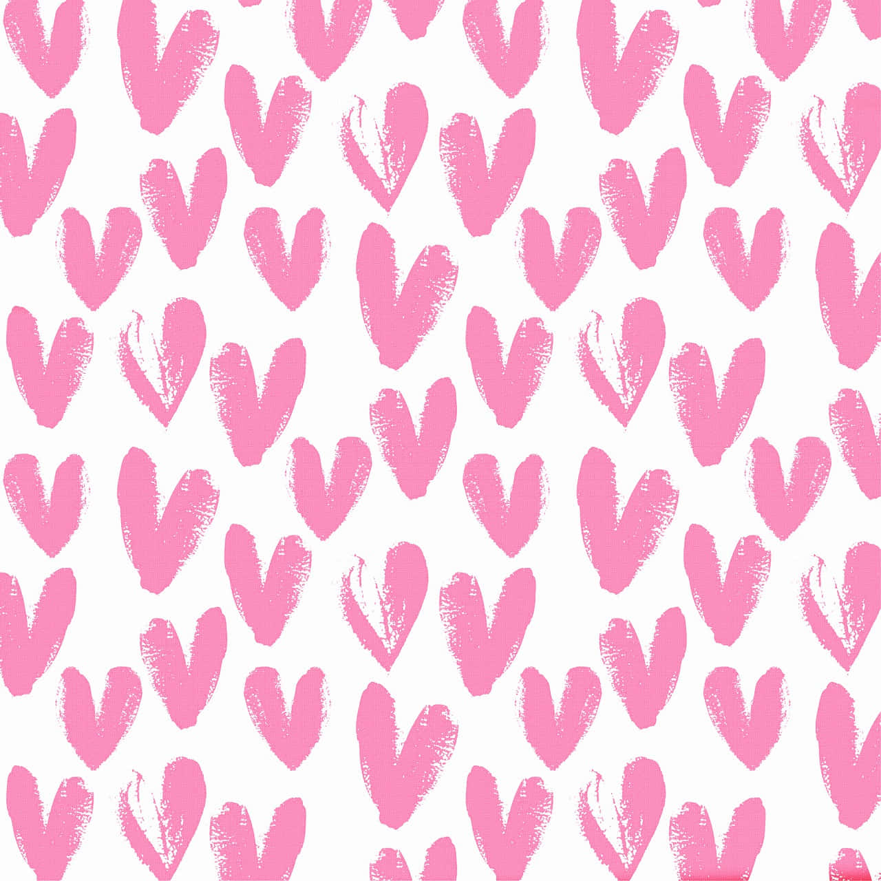 Heart Pattern, soft pink brushstroke hearts, clean white background, HD Desktop Wallpaper