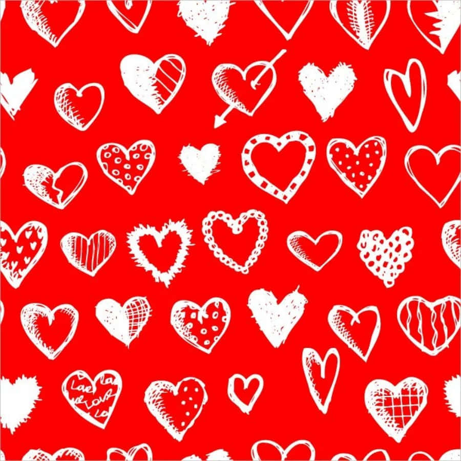 Heart Pattern, 900 x 900, vibrant red, SD Desktop Wallpaper